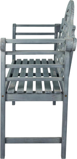 Eyely HNB103B Lucy 51.2" 3-Seat Arched 600-Lbs Support Acacia Wood Outdoor Garden Patio Bench for Garden, Lawn, Backyard - Photo 6