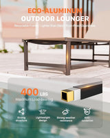 Chaise Lounge Chair Outdoor, Aluminum Patio Lounge Chairs - Photo 5
