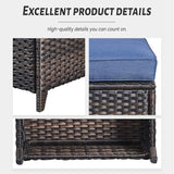 Belord Outdoor Swivel Chairs Set of 2, Patio Wicker Rocker Chairs with Ottomans - Photo 8