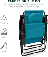 Best Choice Products Oversized Zero Gravity Chair, Folding Outdoor Patio Lounge Recliner w/Cup Holder Accessory Tray - Photo 7