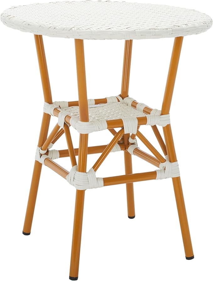 SAFAVIEH Outdoor Collection California White Bistro Table (Fully Assembled)