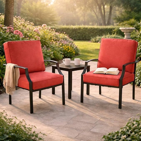 BrylaneHome Bh Outdoor Performance 2-Section Deep Seating Cushion - Geranium - Photo 1