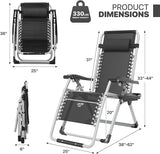 Magshion Zero Gravity Chair with Cushion, Reclining Outdoor Patio Lounge Chair, Folding Indoor Anti Gravity Recliner - Photo 3