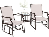 Outsunny Outdoor Glider Chairs with Coffee Table - Photo 1