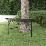 Tree Bench 44.5 Inch Black Steel Outdoor Garden Seat with Backrest, Sturdy Patio Furniture for Shade Under Trees - Photo 1