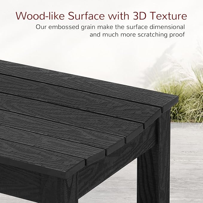 Stoog Outdoor Benches Set of 2, 2-Person Backless Patio Bench, All-Weather HIPS Garden Bench, Never Rot or Fade - Photo 8