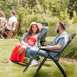 Goplus Oversized Zero Gravity Chair, XL-Extended Version, Outdoor Recliner w/Cup Holder & Detachable Headrest - Photo 9