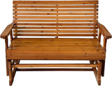 Fortune Candy Wooden Patio Glider with High Roll Back and Deep Contoured Seat, Solid Fir Wood, 2-Seater - Photo 9