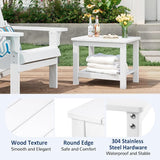 18" Outdoor Side Table, 2-Tier Patio Side Table, Weather Resistant, Easy Assembled - Photo 5