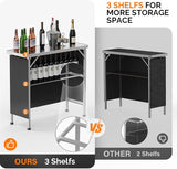 VINGLI 39" Portable Bar Table, Mobile Bar Table for Events, Party, Camping, Picnic, Tradeshow - Photo 4