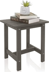 Outdoor Side Table, Weather Resistant Double Small Adirondack Side Table, Outdoor Indoor End Table for Chair - Photo 1