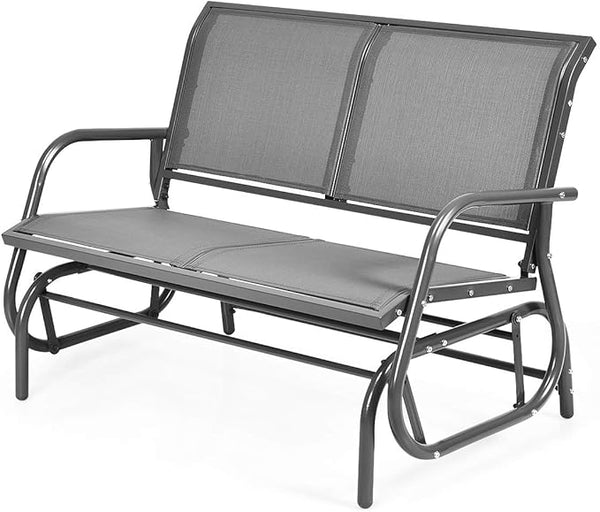 DORTALA 48'' Outdoor Patio Swing Glider Bench Chair, Cozy Patio Bench for 2 People - Photo 1