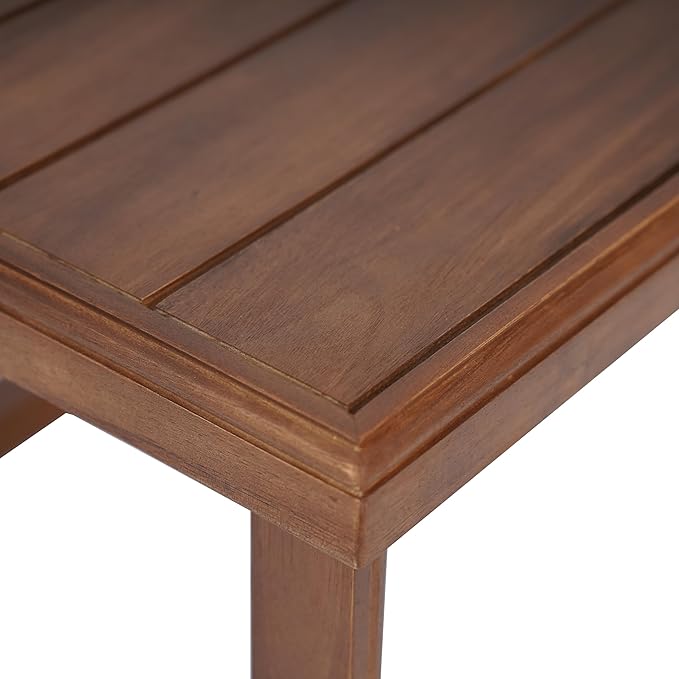 Christopher Knight Home Nicholas Outdoor Small Coffee Table, Slat Panel Square Side Table - Photo 8