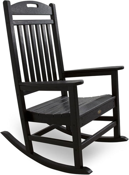 Trex Outdoor Furniture by Polywood Yacht Club Rocker Chair, Charcoal Black (TXR100CB)