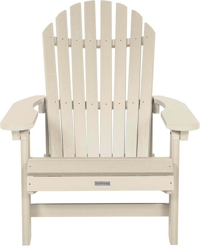 highwood Hamilton Folding and Reclining King Size Adirondack Chair, Whitewash