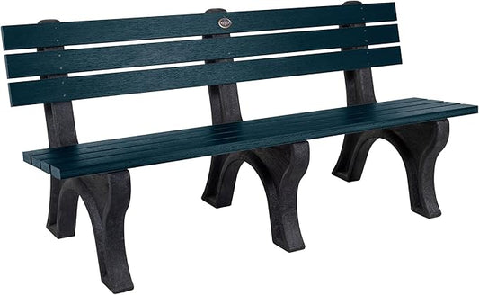 Sequoia Professional Aurora Park Bench, 6 ft, Federal Blue