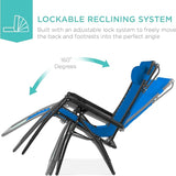 Best Choice Products Folding Zero Gravity Outdoor Recliner Patio Lounge Chair w/Adjustable Canopy Shade, Headrest - Photo 3