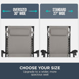 Best Choice Products 30” Wide Folding Zero Gravity Outdoor Recliner Patio Lounge Chair w/Adjustable Canopy Shade - Photo 4