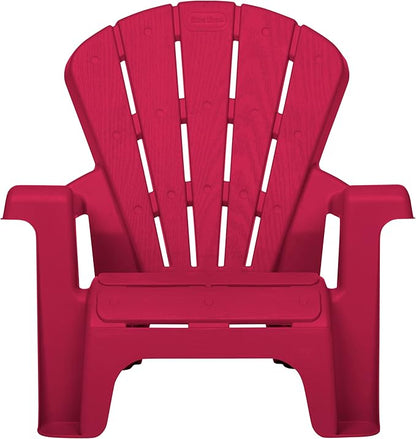 Little Tikes Kids Garden Chair 2 Pack in Red, Outdoor Toddler Activity Adirondack Chairs for Picnic, Garden, Patio, Backyard & Beach, Outdoor Chair Set