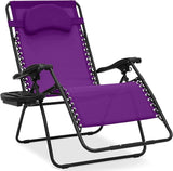 Best Choice Products Oversized Zero Gravity Chair, Folding Outdoor Patio Lounge Recliner w/Cup Holder Accessory Tray - Photo 1