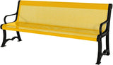 COATEDOUTDOORFURNITURE Heavy-Duty Outdoor Bench Thermoplastic Coated, Punched Steel, Commercial-Grade Garden Bench - Photo 1