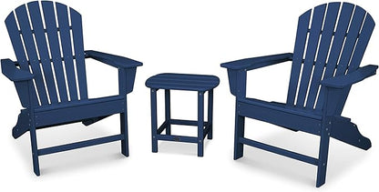 POLYWOOD South Beach 3-Piece Adirondack Chair Set with Side Table
