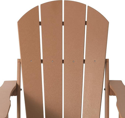 WestinTrends Malibu Folding Adjustable Adirondack Chair with Retractable Ottoman and Cup Holder, Teak