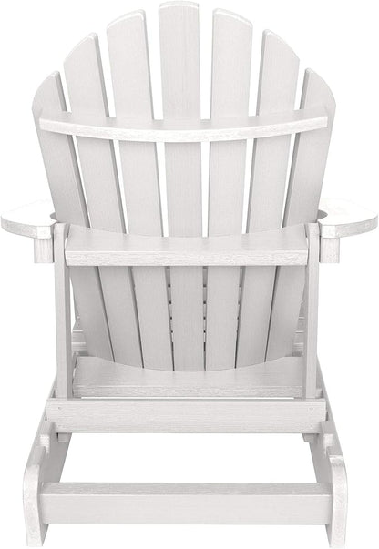 highwood Hamilton Made in the USA Folding and Reclining Adirondack Chair, Adult Size, White
