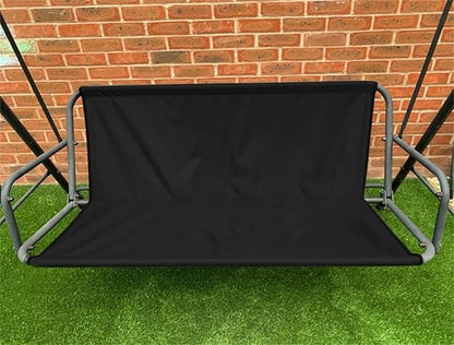 ASkinds Patio Porch Swing Seat Cover, 2/3 Seater Bench Swing Cushion Replacement Covers, 900D Thicken Oxford Waterproof Fabric Swings Seat Cover Outdoor Garden Swings Chair(Black-58.3x19.7x19.7inch)