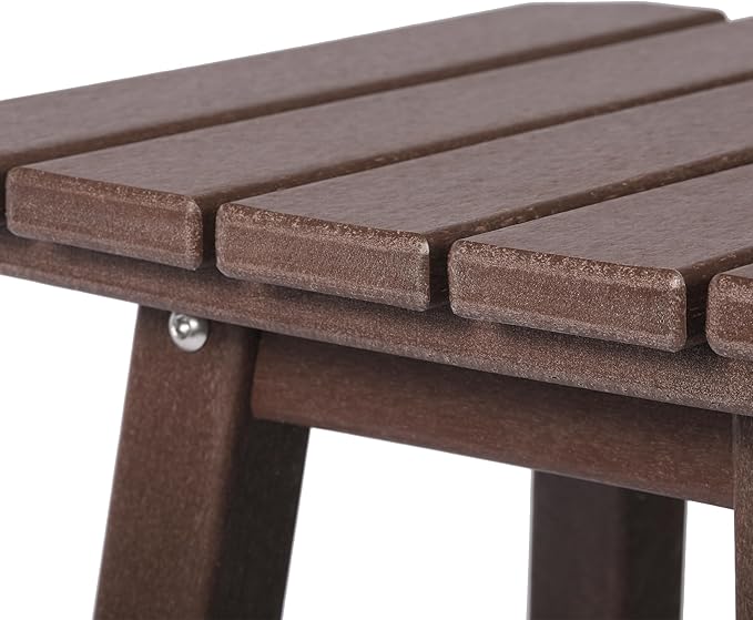 Costaelm 29" Height Outdoor Bar Stools, All-Weather Bar Stools, Adirondack Poly Patio Square Bar Stool for Patio, Deck - Photo 9