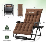 Amopatio Oversized Zero Gravity Padded Chair w/Removable Cushion&Headrest - Photo 3
