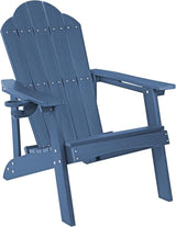 LUE BONA HDPE Adirondack Chair Set of 1 - Weather Resistant Outdoor Seating with Cup Holder for Porch, Poolside - Photo 1