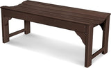 POLYWOOD Traditional Garden 48-Inch Backless Bench, Mahogany - Photo 1