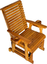 Fortune Candy Patio Glider with Cup Holders, High Roll Back and Deep Contoured Seat, Heavy Duty 600 Lb (Warm Brown - Photo 7