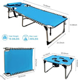 Backpack Sun Tanning Chair with Face Hole & Beach Table - Photo 3