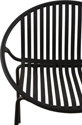 2 Pieces Outdoor Dining Chair, Modern Style Patio Dining Chairs, Breathable Design Stackable Lawn Chairs - Photo 7