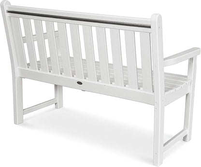 POLYWOOD TGB48WH Traditional Garden 48" Bench, White