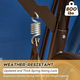 3 in 1 Outdoor Porch Swing with Adjustable Canopy, 3 Seat Outdoor Swing for Adults - Photo 5