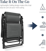 Best Choice Products Oversized Padded Zero Gravity Chair, Folding Outdoor Patio Recliner - Photo 5