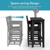 Ciokea Outdoor Bar Height Table Set of 5, 60" Extra Long Rectangle High Top Table and 4 Oversized Adirondack Chairs Set - Photo 8