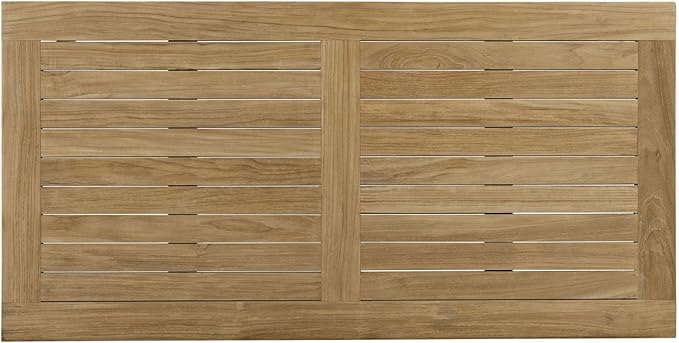Modway Marina Premium Grade A Teak Wood Outdoor Patio Rectangle Coffee Table in Natural