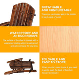 Outvita Folding Adirondack Chair Set of 2, 350LBS Solid Wood Garden Chair Weather Resistant - Photo 4
