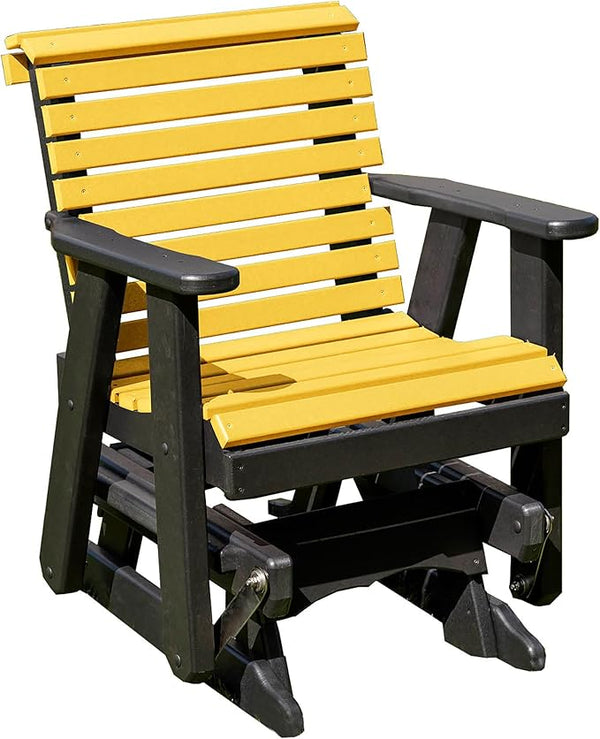 Amish Craftsmanship Made in USA 2FT Heavy Duty Poly Lumber Wood Porch Patio Glider HDPE with No Wood fibers Lancaster - Photo 1