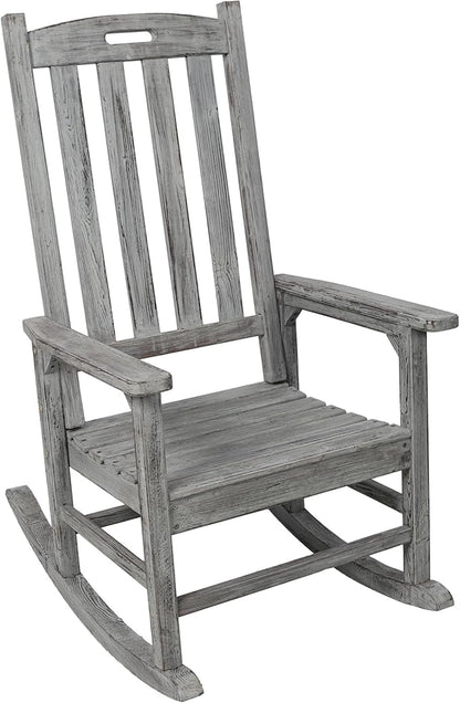 Oversized Porch Rocker Chair with Wide Seat and Tall Backrest for Ultimate Relaxation and Comfort Indoors or Outdoors