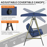 AECOJOY 2-Seat Outdoor Patio Swing Chair with Cover, Porch Swings Chairs for Adult - Photo 5