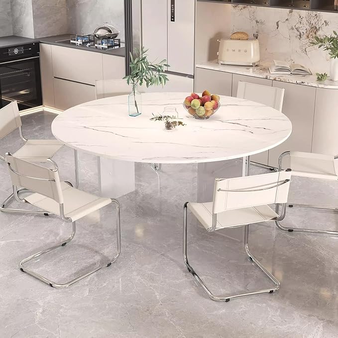 Large Round Folding Table Top, 4-Folding Wood Table top - Photo 6