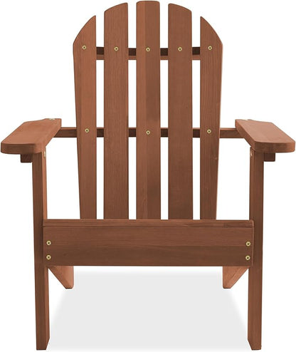 Casafield Children's Adirondack Chair, Cedar Wood Outdoor Kid's Chairs for Patio, Deck, Lawn and Garden, Partially Pre-Assembled - Espresso