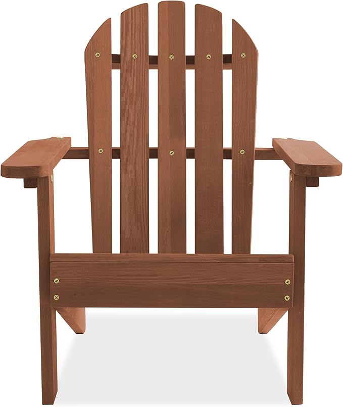 Casafield Children's Adirondack Chairs, Set of 2 Cedar Wood Outdoor Kid's Chairs for Patio, Deck, Lawn and Garden, Partially Pre-Assembled - Espresso