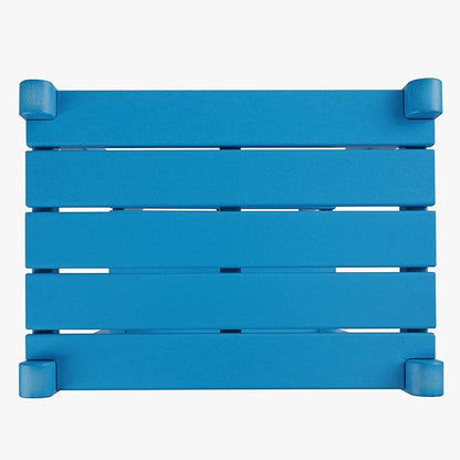 WestinTrends Malibu 36" Outdoor Adirondack HDPE 2-Tier Patio Side Table, Pacific Blue