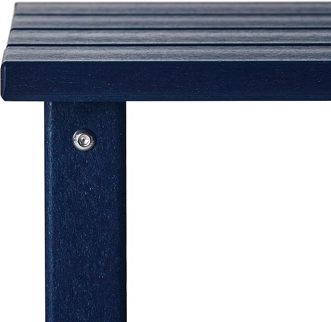 WestinTrends Malibu Square Outdoor Side Table for Adirondack Chair, Navy Blue